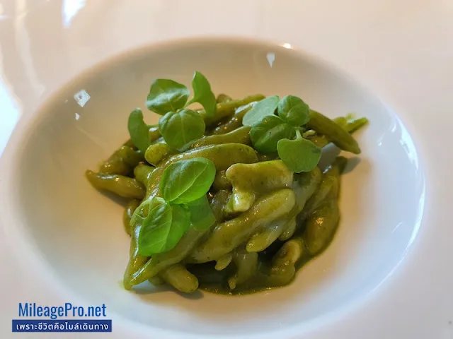 Handmade Trofie, Shellfish, Basil Pesto