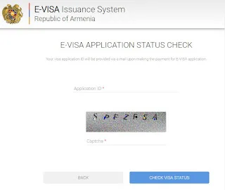 Check Status E-visa Armenia