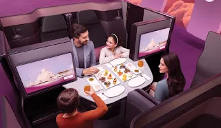 ที่นั่ง QSuite โดยสายการบิน Qatar Airways