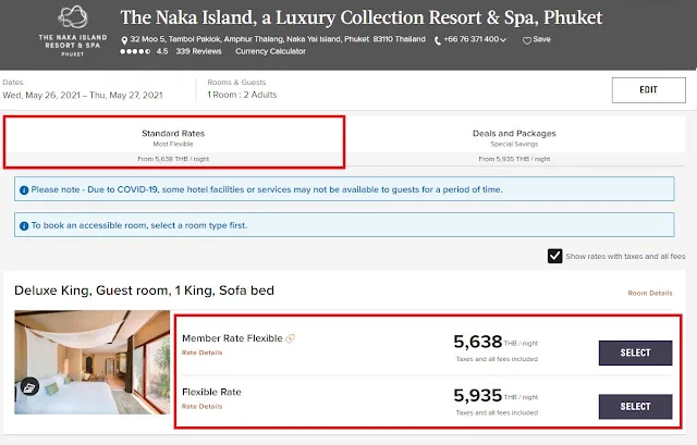 Naka Island Standard Rates Naka Island Standard Rates